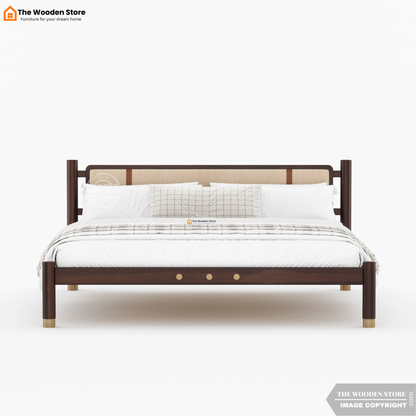 Ardin Bed without Storage (King Size, Walnut Finish)