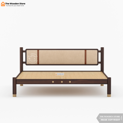 Ardin Bed without Storage (King Size, Walnut Finish)