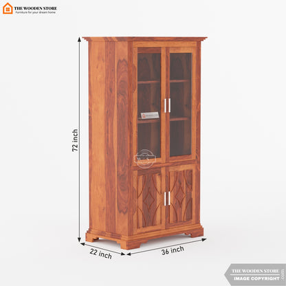 Matrix Double Door Crockery Unit (Honey Finish)
