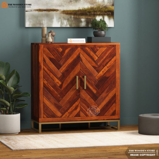 Gaze Shoe Rack (Honey Finish)