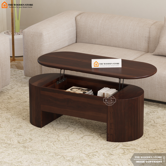 Breidy Lift Top Coffee Table (Walnut Finish)