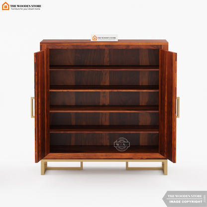 Gaze Shoe Rack (Honey Finish)