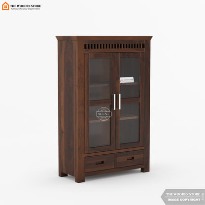 Donald Small Kitchen Cabinet (Walnut Finish)