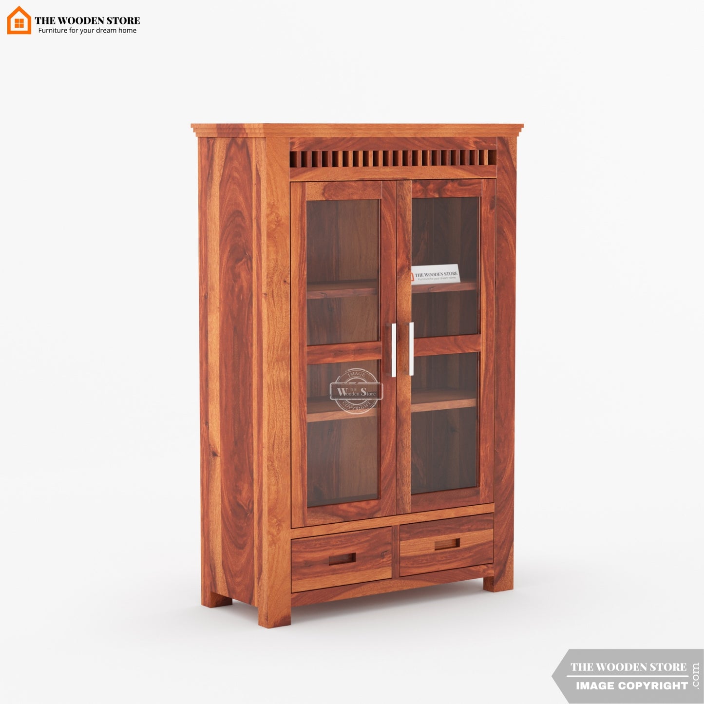 Donald Small Kitchen Cabinet (Honey Finish)