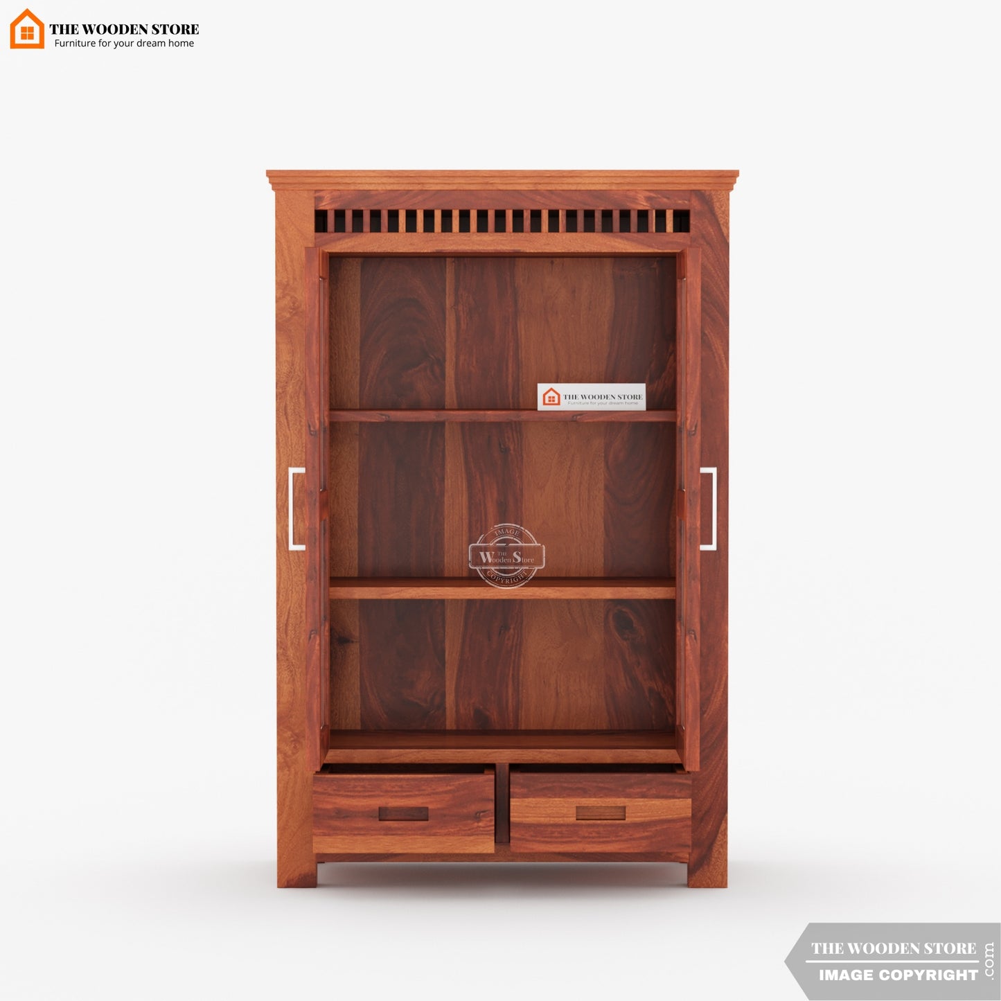 Donald Small Kitchen Cabinet (Honey Finish)