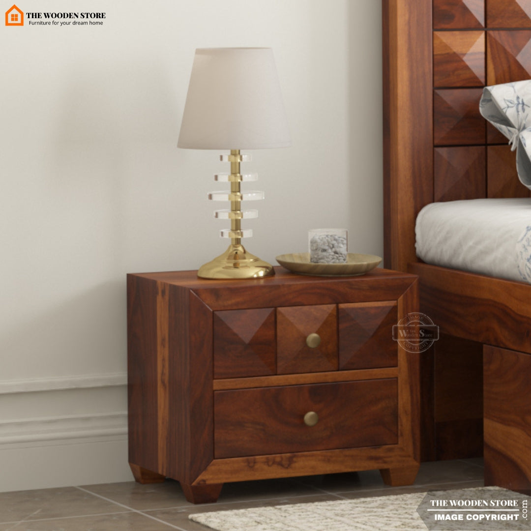 Morris Bedside Table (Honey Finish)