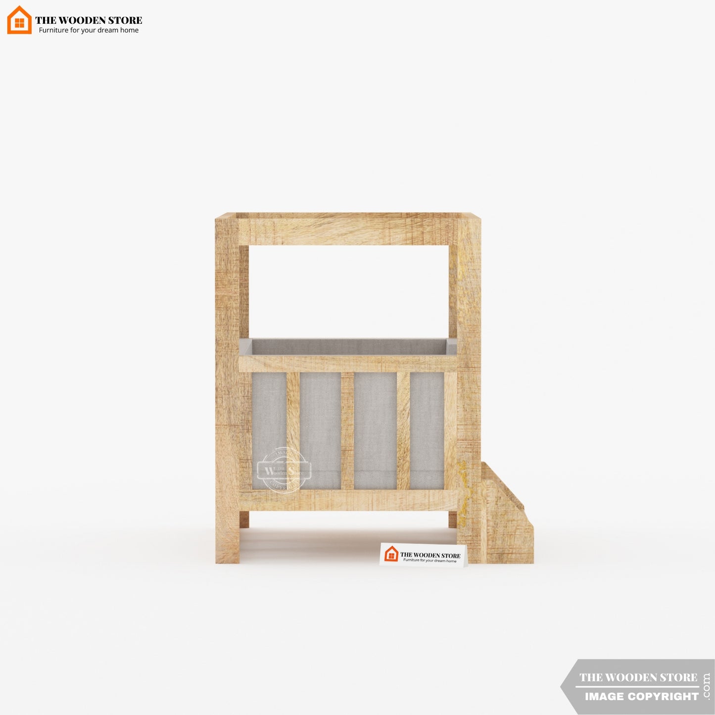 Farmhouse Wooden Dog Bed with Roof (Natural Finish)