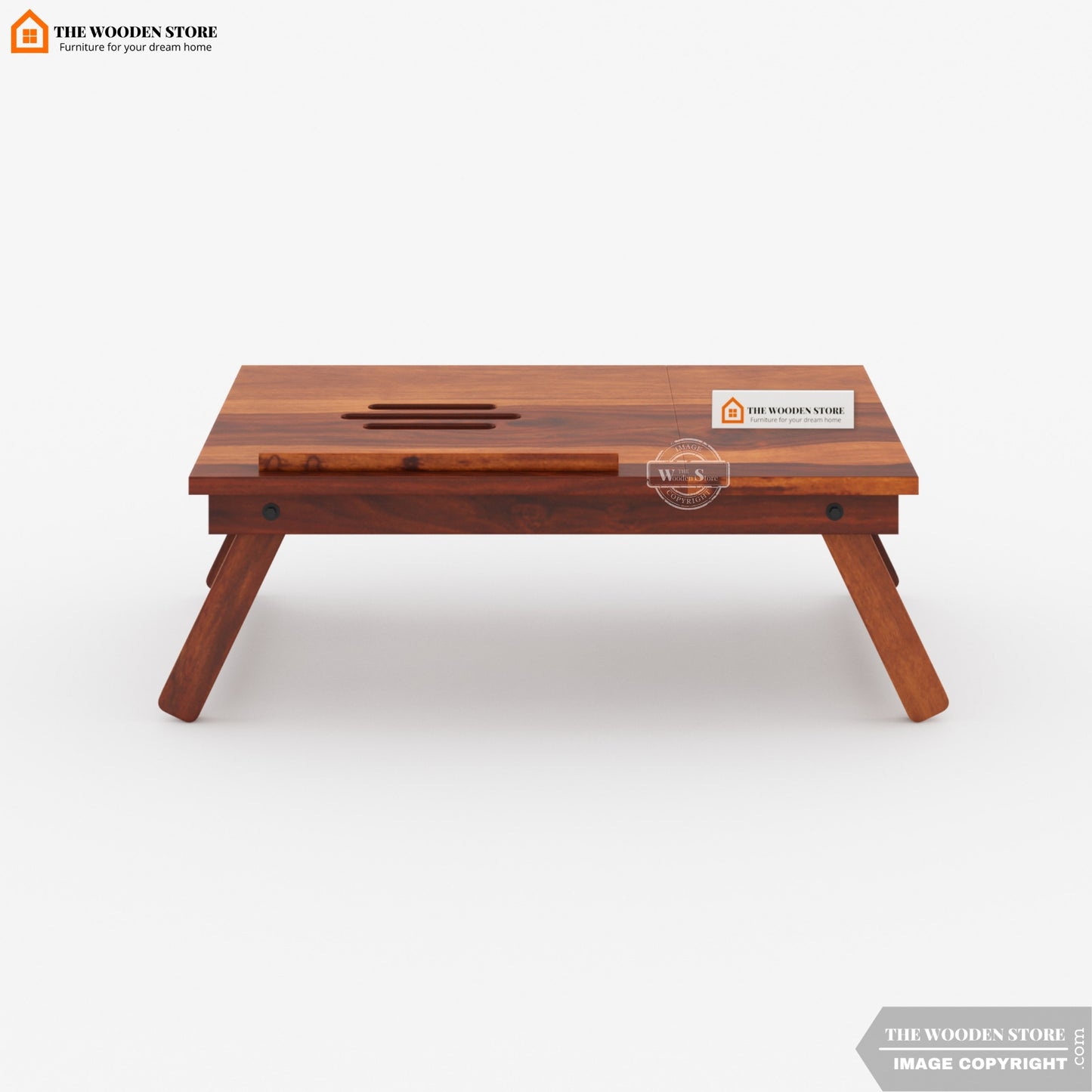 Milo Laptop Table (Honey Finish)