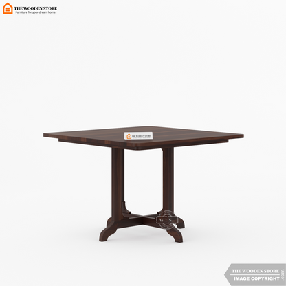 Carson 4 Seater Dining Set (Walnut Finish)