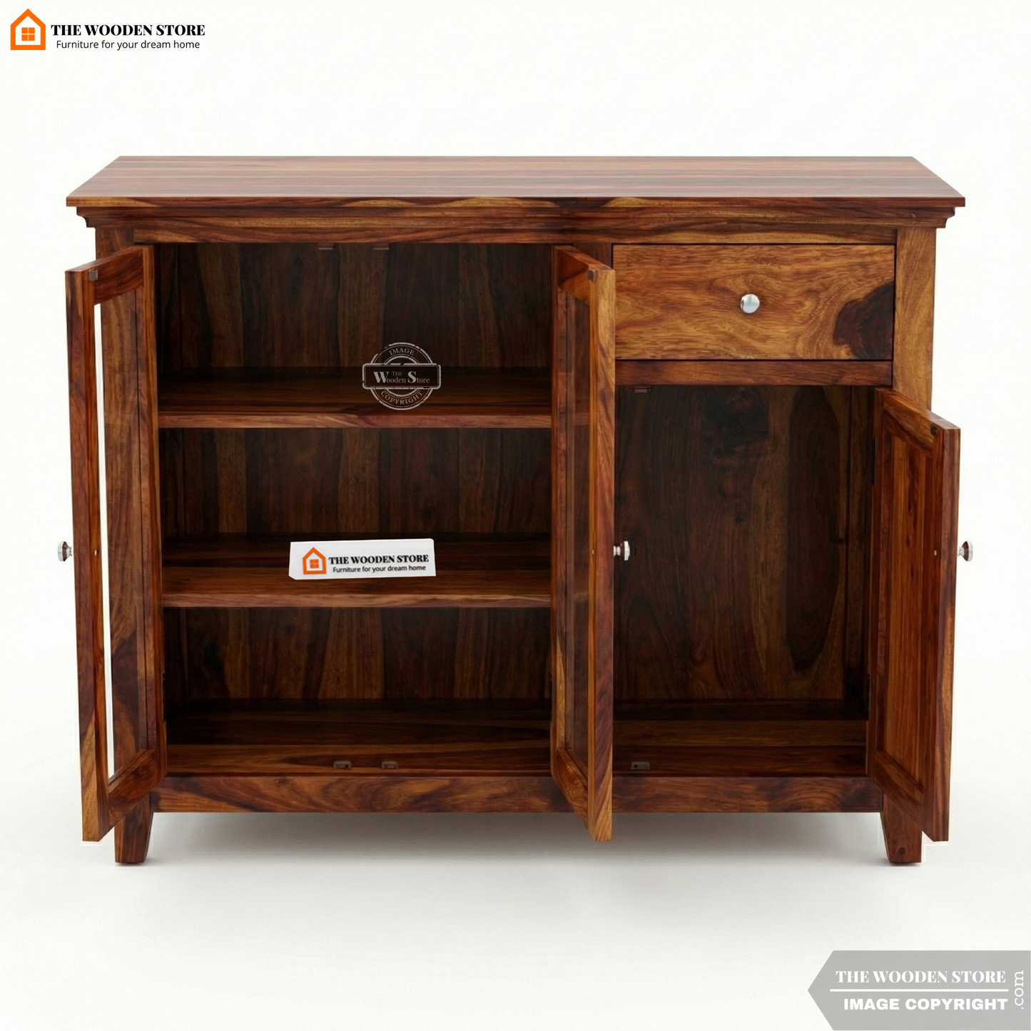 Bankston Kitchen Cabinet (Honey Finish)