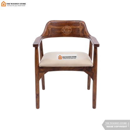 Audri Arm Dining Chair (Honey Finish)