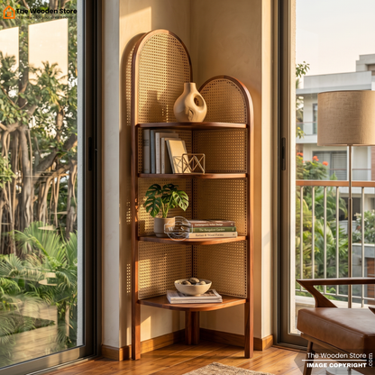 Lemley Sheesham Wood Bookshelf (Honey Finish)