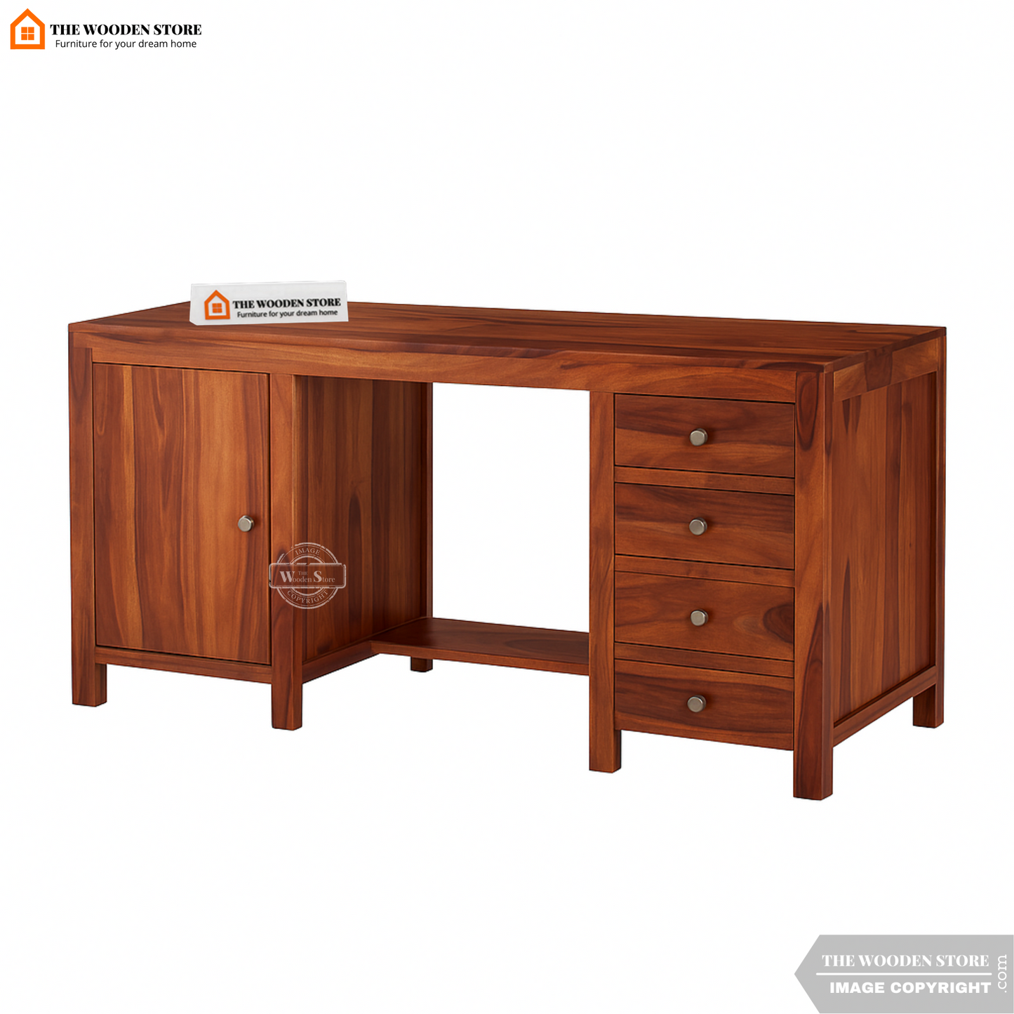 Brooklyn Study Table (Honey Finish)
