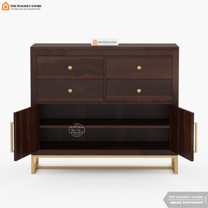 Kyron Chest Of Drawers (Walnut Finish)
