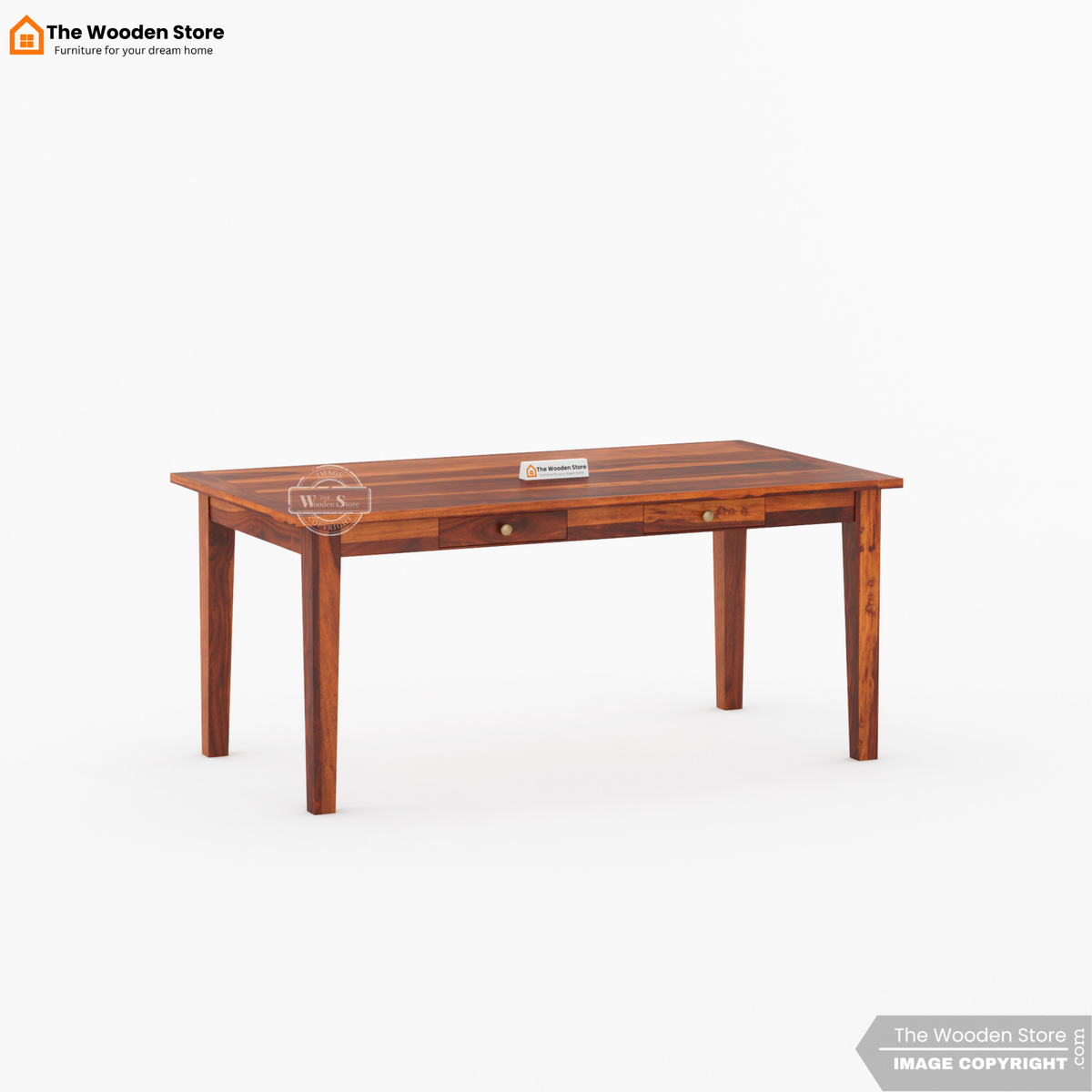 Glen 6 Seater Dining Set (Honey Finish)