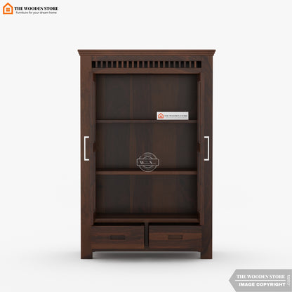 Donald Small Kitchen Cabinet (Walnut Finish)