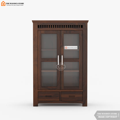 Donald Small Kitchen Cabinet (Walnut Finish)