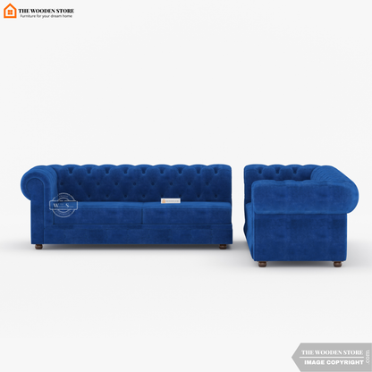 Ronin Sectional L -Shape Corner Sofa (Marine Blue)