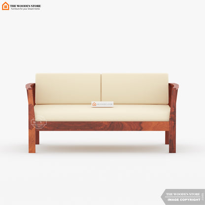Hilltop 2 Seater Wooden Sofa (Honey Finish)