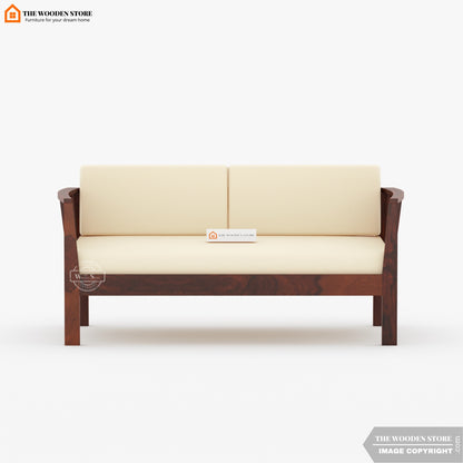 Hilltop 3+2+1 Wooden Sofa Set (Walnut Finish)