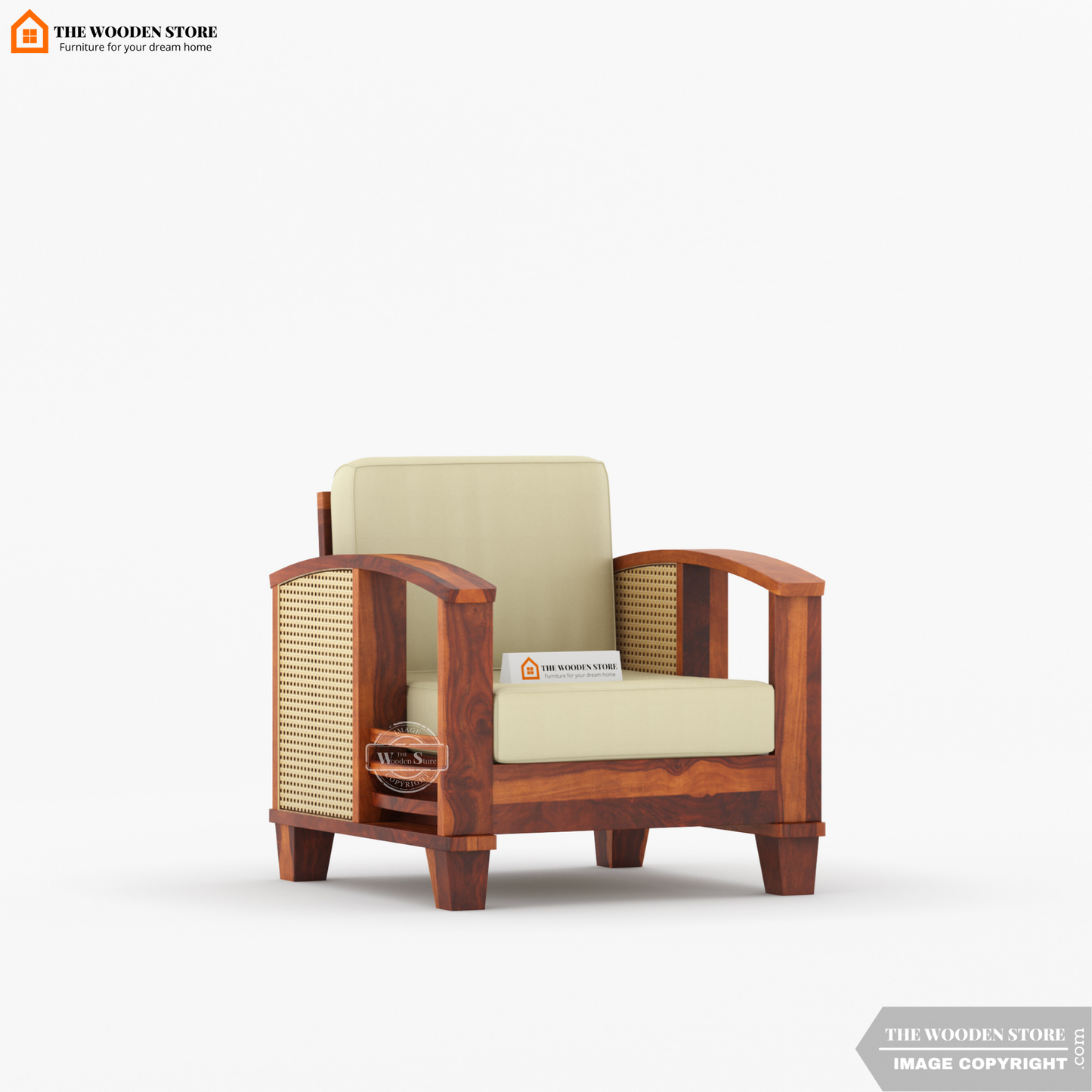 Parsons 3+1+1 Cane Sofa Set (Honey Finish)