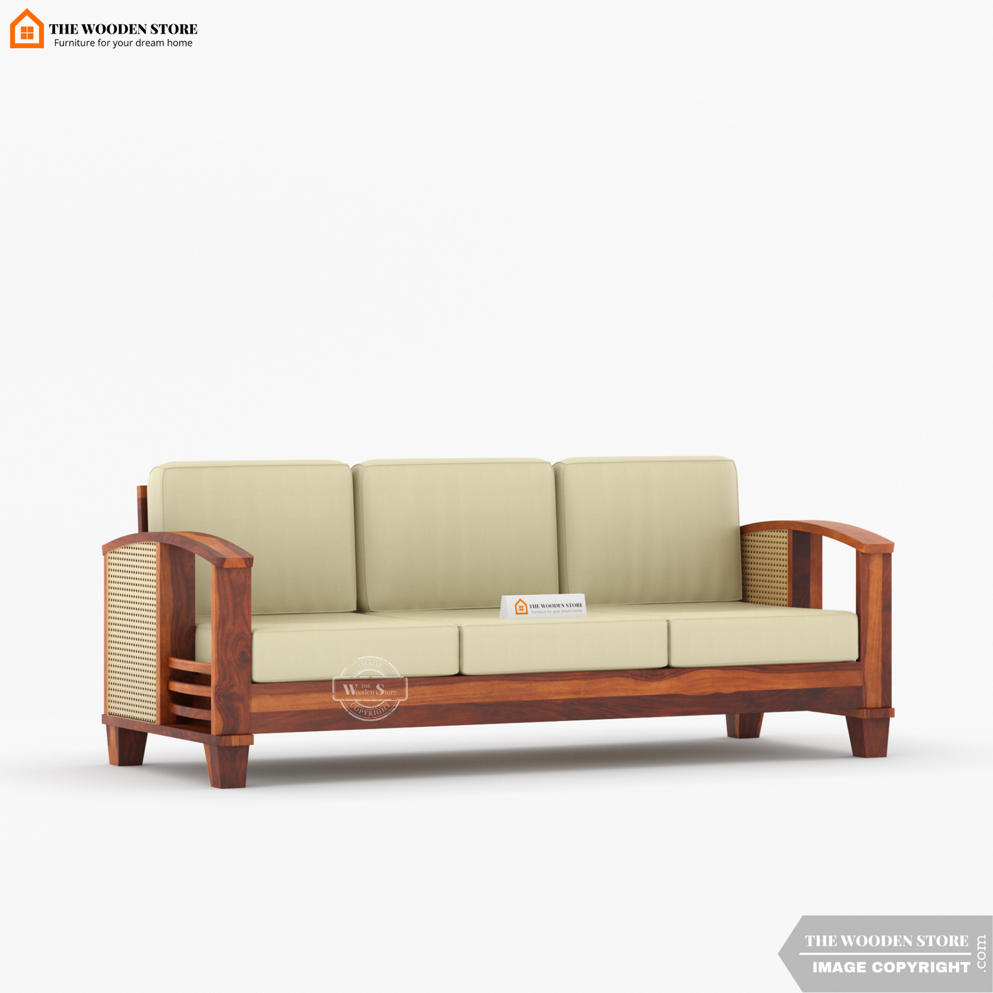 Parsons 3+1+1 Cane Sofa Set (Honey Finish)