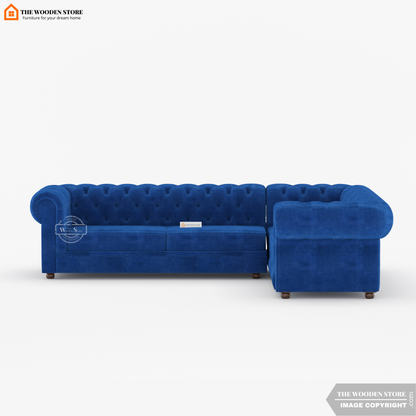 Ronin Sectional L -Shape Corner Sofa (Marine Blue)