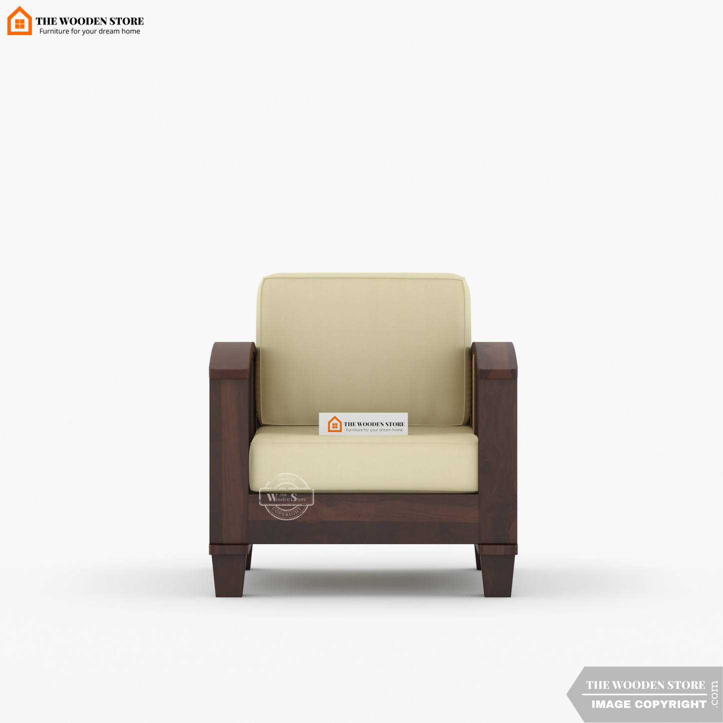 Parsons 3+1+1 Cane Sofa Set (Walnut Finish)