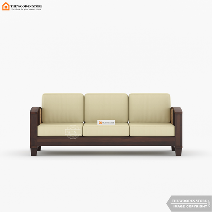 Parsons 3+1+1 Cane Sofa Set (Walnut Finish)