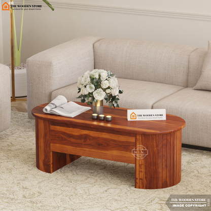 Breidy Lift Top Coffee Table (Honey Finish)
