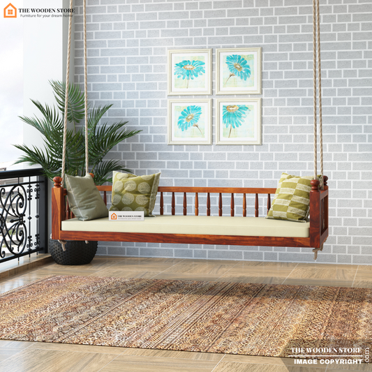Arjun Wooden Swing Chair (Honey Finish)
