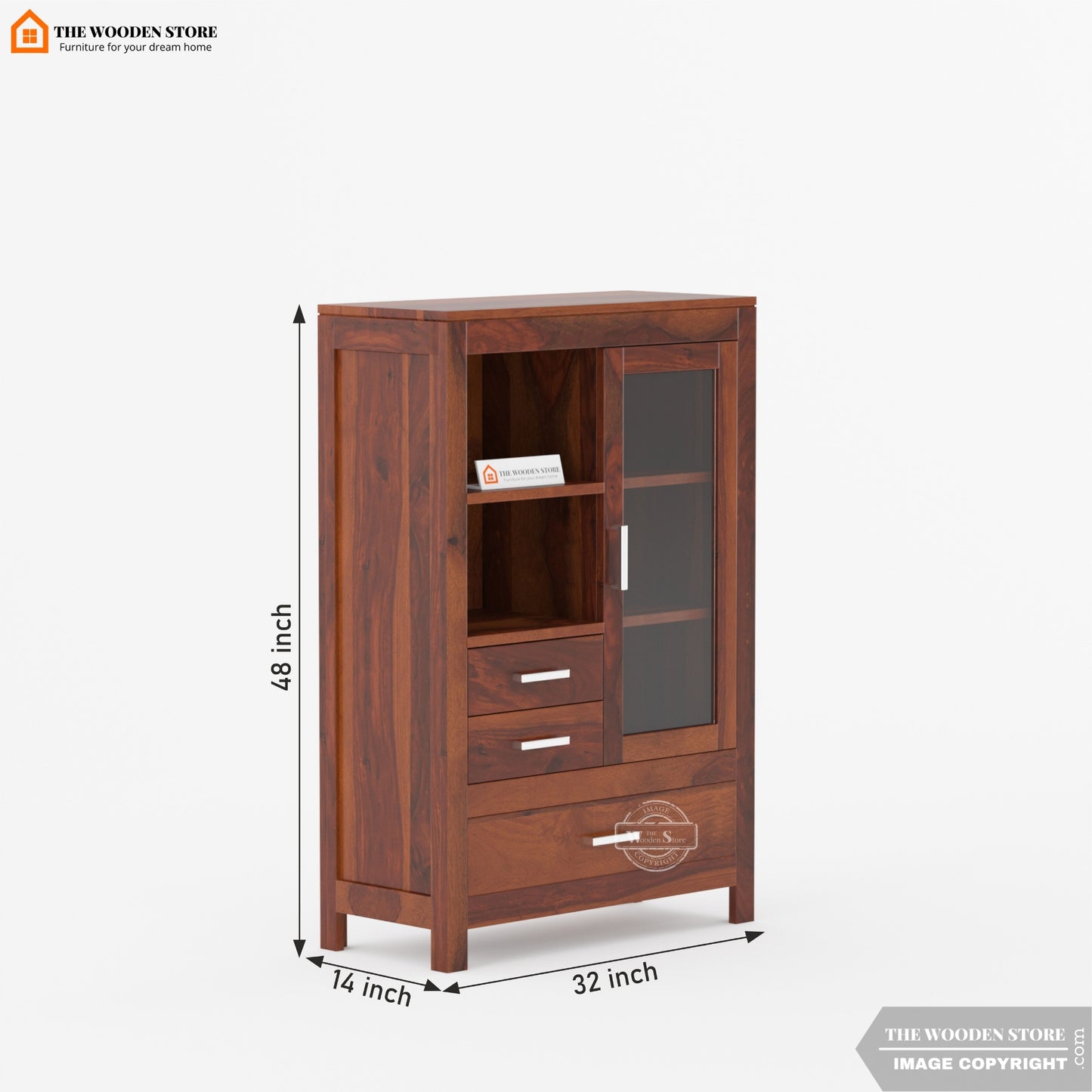 Patrick Book Case (Walnut Finish)