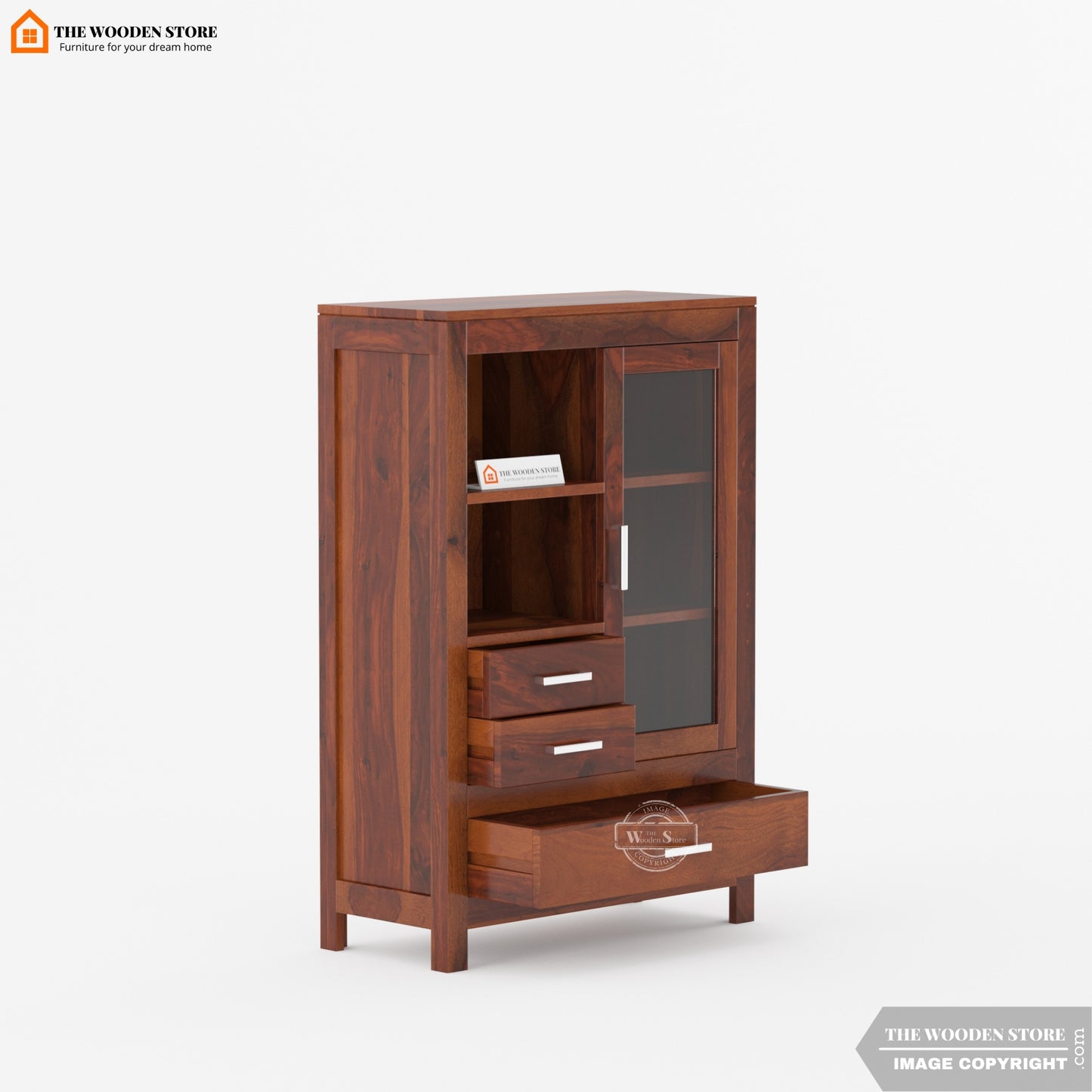 Patrick Book Case (Walnut Finish)