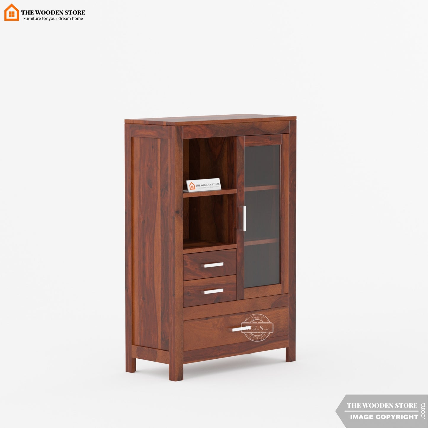 Patrick Book Case (Walnut Finish)