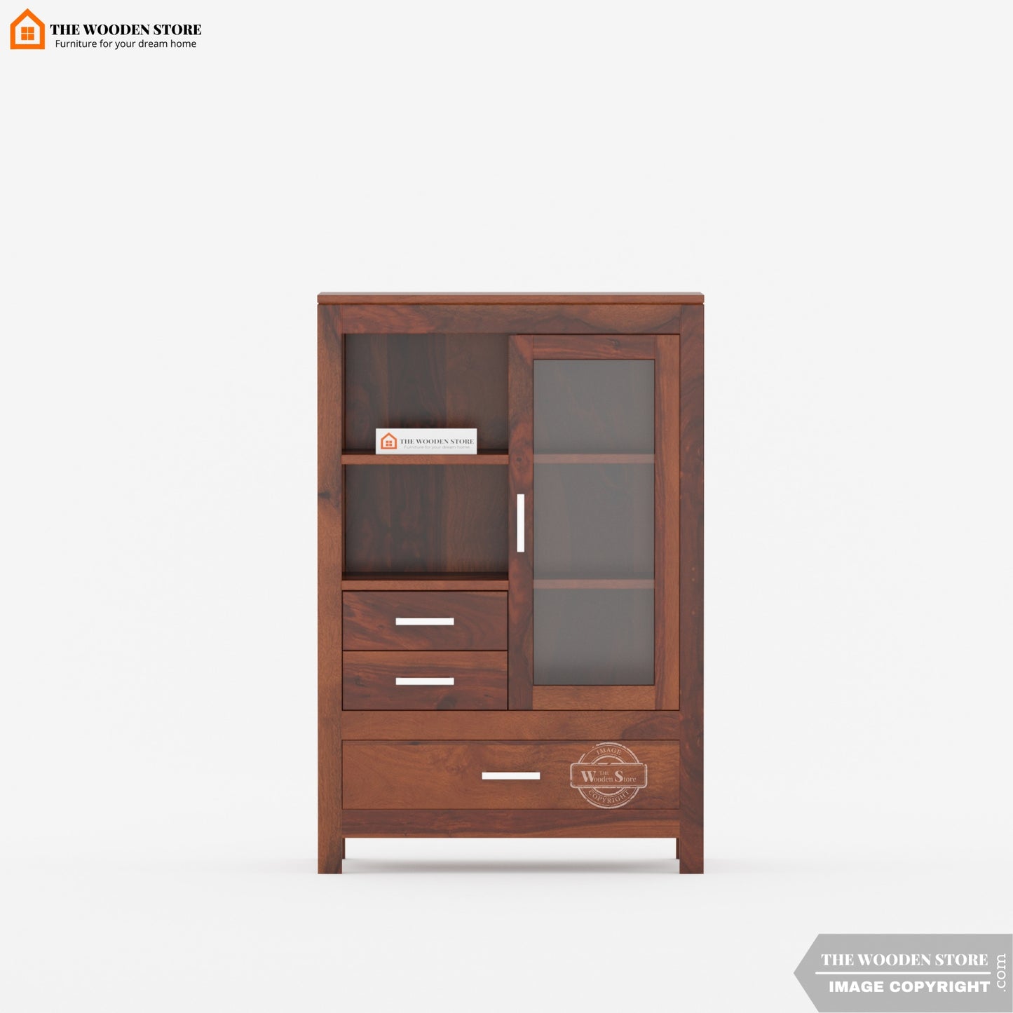 Patrick Book Case (Walnut Finish)