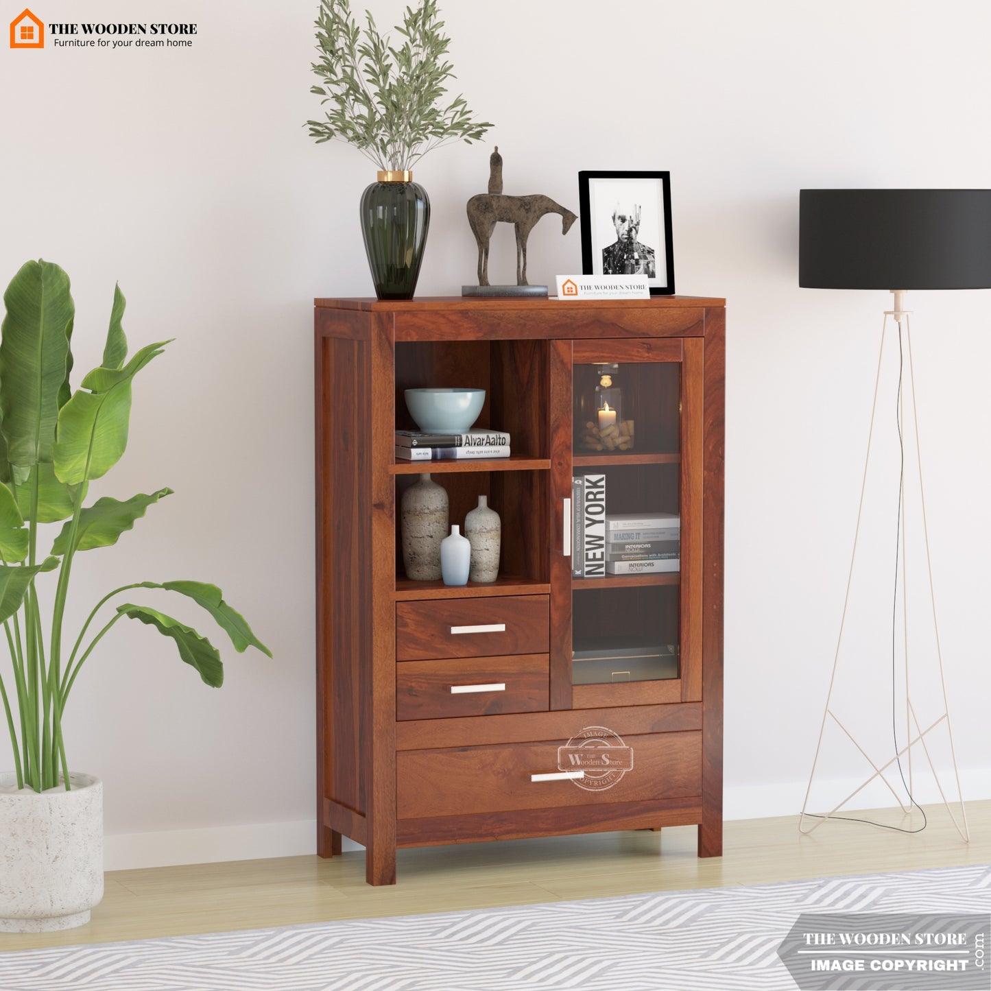 Patrick Book Case (Walnut Finish)