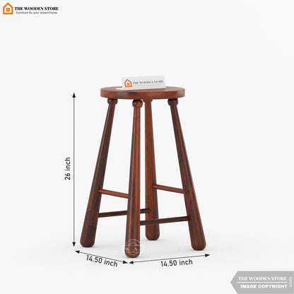 Baseball Bat Stool (Walnut Finish)