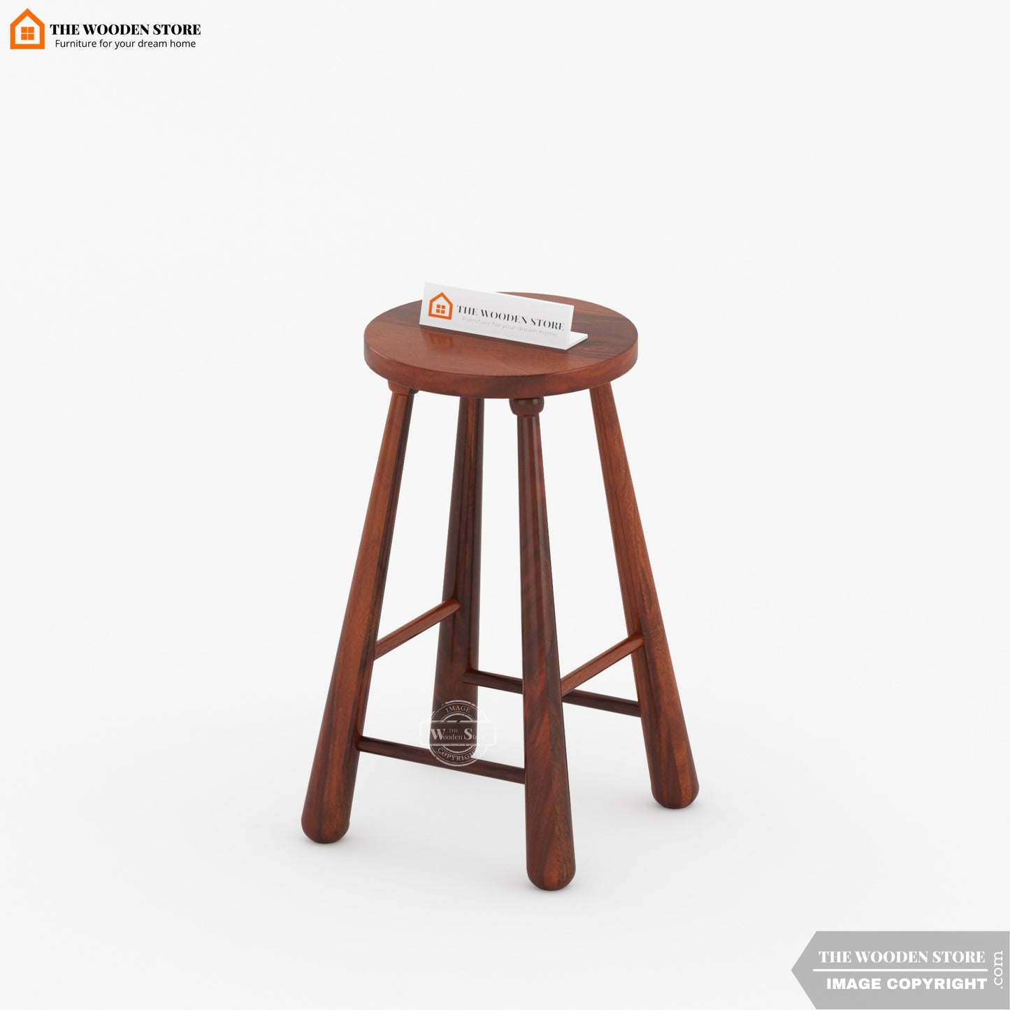 Baseball Bat Stool (Walnut Finish)