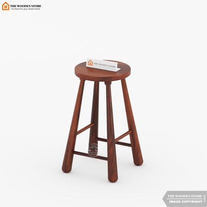 Baseball Bat Stool (Walnut Finish)