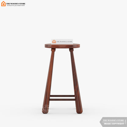 Baseball Bat Stool (Walnut Finish)