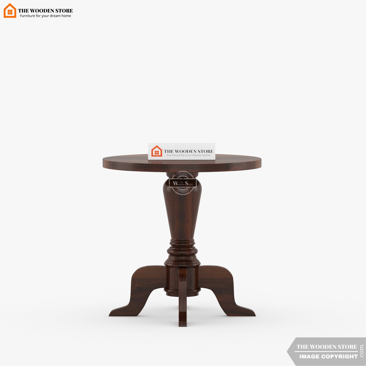 Tyler Round Side Table (Walnut Finish)