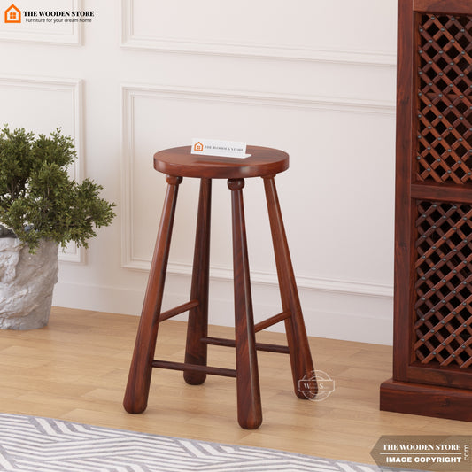 Baseball Bat Stool (Walnut Finish)