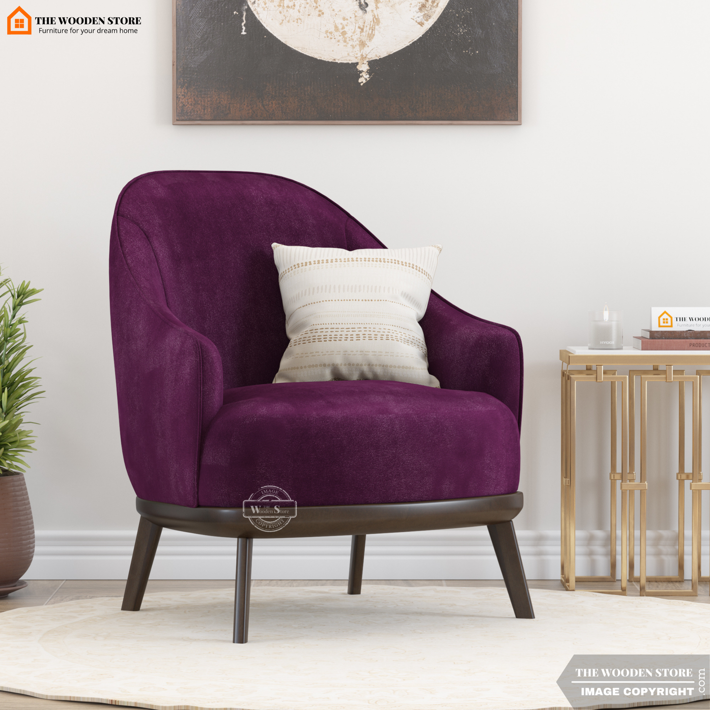 Atlas Lounge Chair (Wine Berry)