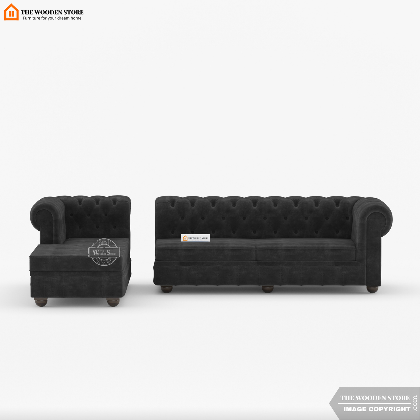 Ronin L - Shape Left Aligned Corner Sofa (Natural Grey)