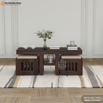 Bob Coffee Table Set Set of 3 (Walnut Finish)