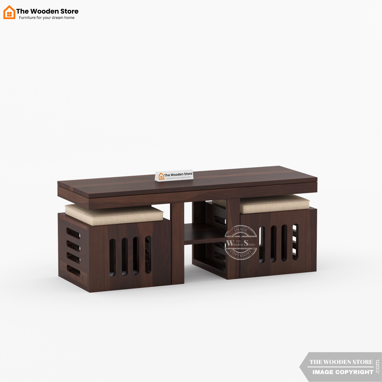 Bob Coffee Table Set Set of 3 (Walnut Finish)