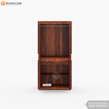 Joel 3 Door Multi-Utility Wardrobe (Honey Finish)