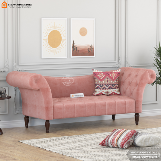 Sable Chaise Lounge (Blush Pink)