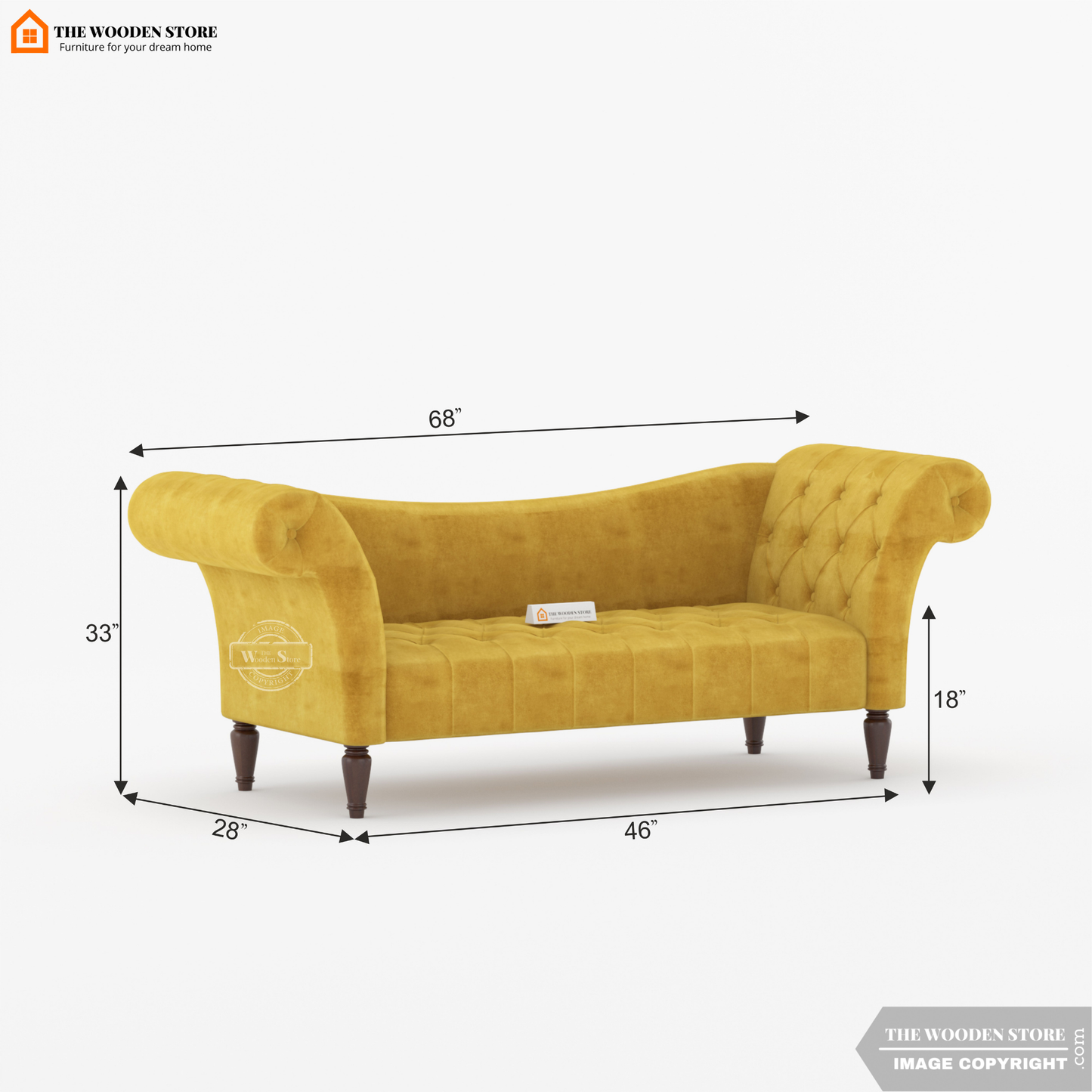 Sable Chaise Lounge (Orange Gold)