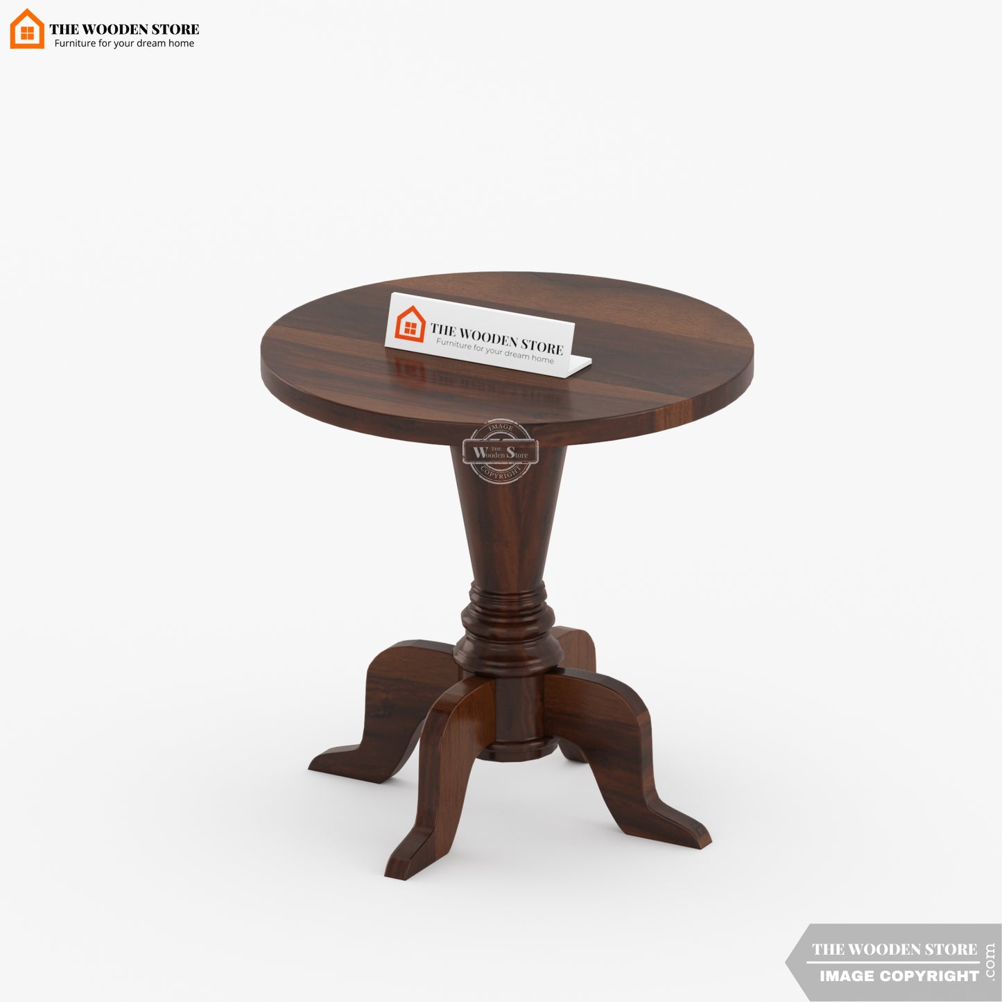 Tyler Round Side Table (Walnut Finish)